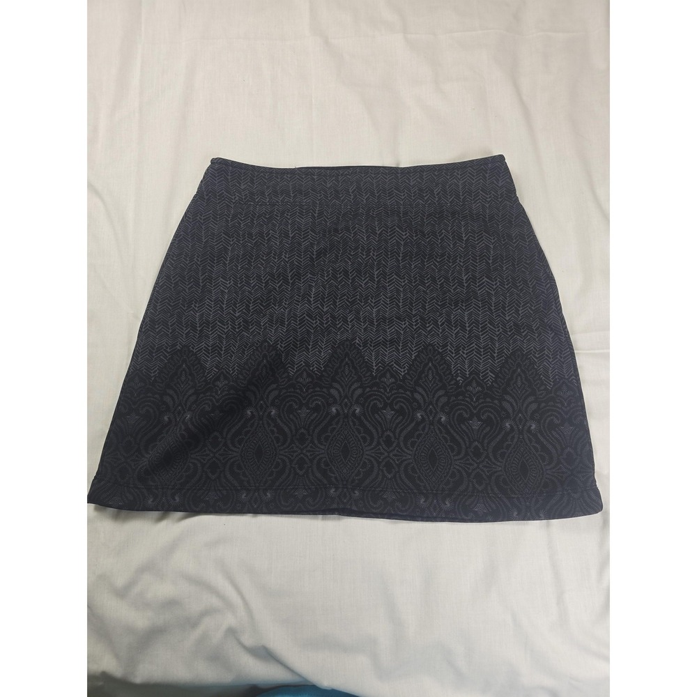 Athleta Skirt Womens XS Blue Fleece Lined Chevron Print Winter Stretch Athletic